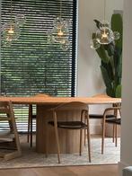 eettafel massief eik geborsteld (als nieuw), Huis en Inrichting, Ophalen, Zo goed als nieuw, Eikenhout