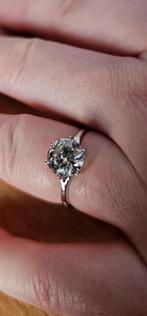 Bague 2,05 ct - y compris le certificat HRD Antwerp, Neuf, Enlèvement ou Envoi, Or, Blanc