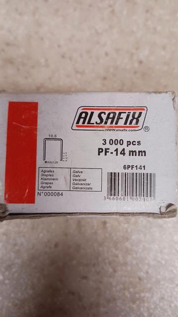 Set van 18000 Alsafix-nietjes van 14 mm beschikbaar voor biedingen