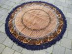 groot rond tapijt - goud+blauw, Huis en Inrichting, Stoffering | Tapijten en Vloerkleden, Ophalen of Verzenden, Gebruikt, Blauw