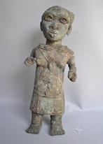 Groot bronzen beeld van een Enuch, regio Benin City, Nigeria, Ophalen of Verzenden