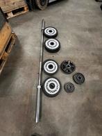 137,5kg Technogym gewichten , Olympische Barbell 220cm, Enlèvement, Comme neuf