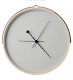 Très belle horloge murale neuve cadre métallique gris clair, Enlèvement, Comme neuf, Horloge murale