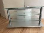 Glass TV Stand, Comme neuf, Enlèvement