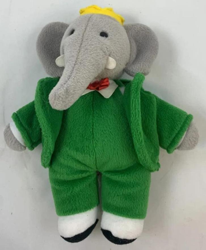 GUND Babar olifant koning pluche 1988 vintage knuffel 20cm, Kinderen en Baby's, Speelgoed | Knuffels en Pluche, Zo goed als nieuw