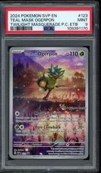 Teal Mask Ogerpon [Pokemon Center Stamp] PSA 9 - SVP123, Ophalen of Verzenden, Zo goed als nieuw, Losse kaart