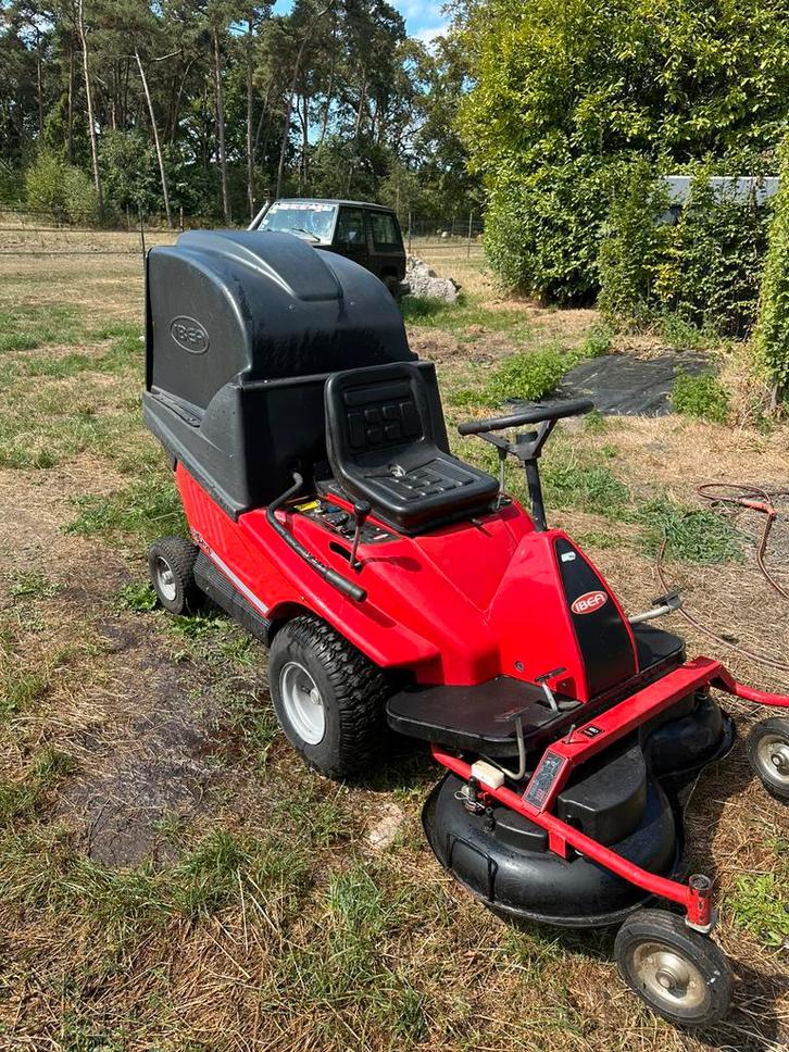 Zitmaaier ibea vision, Tuin en Terras, Grasmaaiers, Gebruikt, Benzine-grasmaaier, Opvangbak, Ophalen