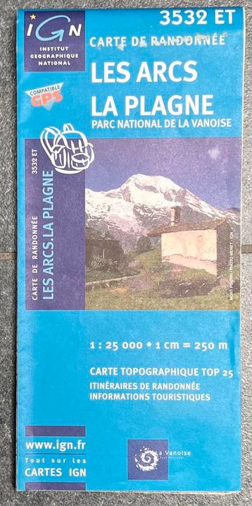 Carte IGN 3532 ET Les Arcs, La Plagne, Parc de La Vanoise beschikbaar voor biedingen