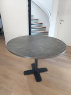 Ronde eetafel antracietgrijs (zo goed als nieuw!), Huis en Inrichting, Ophalen, 100 tot 150 cm, Industrieel, modern, Rond