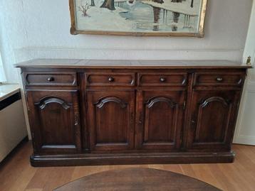 Dressoir, vitrinekast, tafel + 6 stoelen, kleine salontafel, Enlèvement, Utilisé