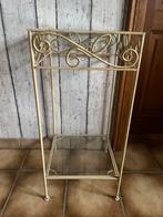 Table d’appoint en fer et verre, Maison & Meubles, Enlèvement, Comme neuf