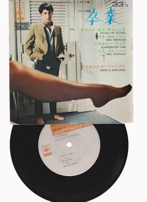 EP-Simon and Garfunkel - sound track "The Graduate 1968  Jap, CD & DVD, Vinyles Singles, Comme neuf, EP, Pop, 7 pouces, Enlèvement ou Envoi