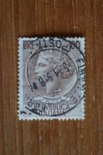 Postzegel Italie 100 Lire, Ophalen, Gestempeld