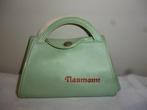 Vintage sixties tasje met naaigerief NAUMANN groen handtasje, Ophalen