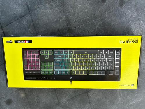Clavier Corsair  K55 RGB PRO, Computers en Software, Toetsenborden, Zo goed als nieuw, Azerty, Bedraad, Ophalen