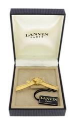 Lanvin Paris Germany dasspeld tie clip tie slide tie bar, Kleding | Heren, Stropdassen, Verzenden, Zo goed als nieuw, Overige kleuren