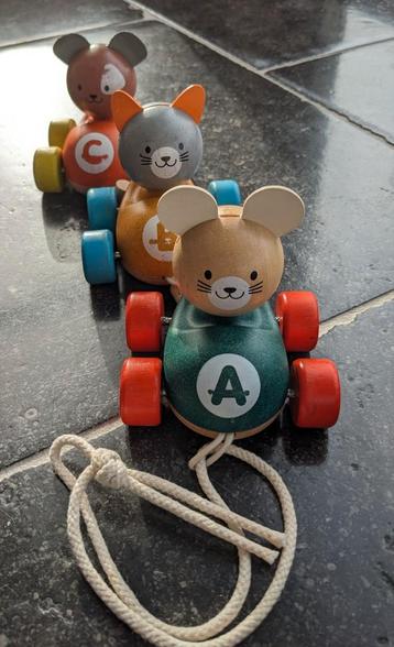 Plan Toys trekspeeltje dieren trein 