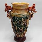 Vase Dragon oriental vintage en ivorine, Enlèvement ou Envoi