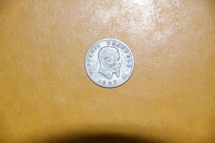 ITALIA : ZILVEREN  LIRE 1863, Postzegels en Munten, Munten | Europa | Niet-Euromunten, Losse munt, Italië, Zilver, Verzenden