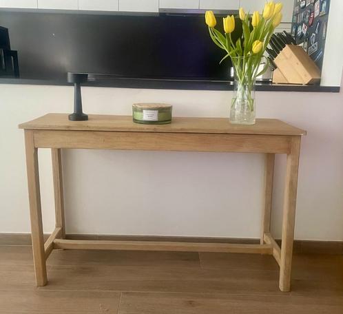 Zeer mooie eiken wandtafel /console/ bijzettafel 120x75x39cm, Huis en Inrichting, Tafels | Bijzettafels, Zo goed als nieuw, Rechthoekig