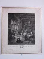 Le Bas / Martiny Le Ménage Holandois Ostade 1771 XVIIIème, Antiquités & Art, Enlèvement ou Envoi