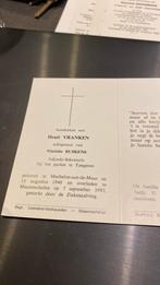 Adjunkt Sekretaris parket Tongeren, Verzamelen, Bidprentjes en Rouwkaarten, Verzenden, Bidprentje
