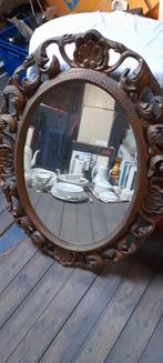 Miroir ancien avec contour bois, Ophalen