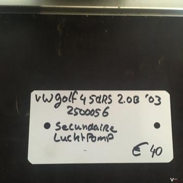 Vw Golf 4 2003  5drs 2.0 B Wagennr 2500056 Secundaire Luchtp beschikbaar voor biedingen