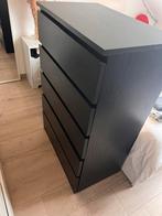 Ikea MALM zwarte ladekast te koop, Huis en Inrichting, Ophalen
