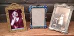 3 antieke, art deco fotokaders ,brons,tin, Antiek en Kunst, Ophalen of Verzenden, Brons