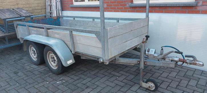 Aanhangwagen dubbelasser, Auto diversen, Aanhangers en Bagagewagens, Zo goed als nieuw, Ophalen