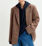 Prachtige jas blazer geruit in bruin beige nieuw, Maat 38/40 (M), Bruin, Verzenden, Essentiel