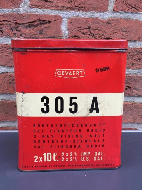 Boîte métal Gevaert 305A, Collections, Marques & Objets publicitaires, Utilisé, Emballage, Enlèvement ou Envoi