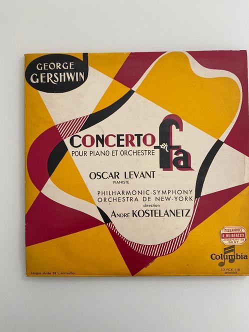 Gershwin Levant Phil Sym Orch New York Kostelanetz ‎Concerto, CD & DVD, Vinyles | Classique, Comme neuf, Du modernisme à nos jours