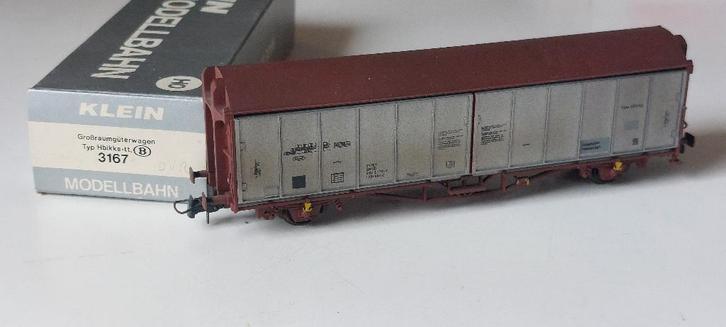 SNCB/NMBS KLEINMODELLBAHN-WAGEN HBIKKS-TT*HO*DC NR. 3167, Hobby en Vrije tijd, Modeltreinen | H0, Zo goed als nieuw, Wagon, Gelijkstroom