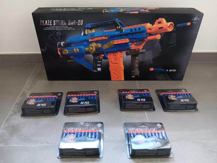 Blaze Storm BAR-20 + 60 Kogels + 180 kogels, Kinderen en Baby's, Speelgoed | Buiten | Actiespeelgoed, Nieuw, Ophalen