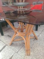 ROTANTAFEL VOOR BINNEN OF BUITEN, Huis en Inrichting, Tafels | Bijzettafels, Ophalen, Zo goed als nieuw