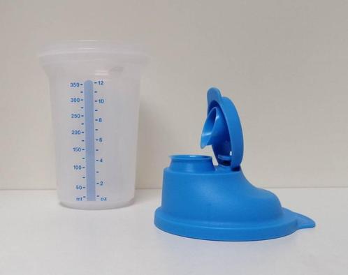 Tupperware Small Shaker - Schenker - 350 ml - Wit & Blauw, Huis en Inrichting, Keuken | Tupperware, Nieuw, Bak of Kom, Blauw, Wit