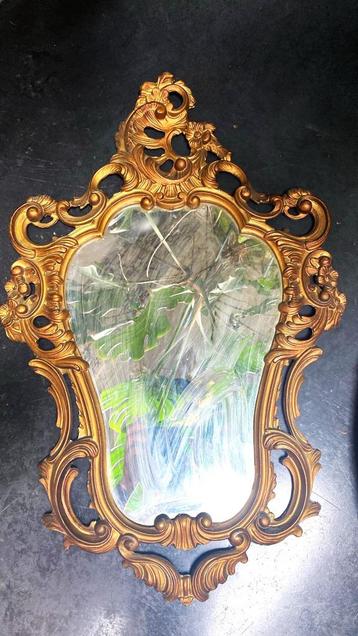 Magnifique ancien miroir doré 75 cm