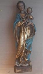 Houten beeldje van Maria met kindje, Ophalen of Verzenden