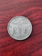 Munt 2 Belgische frank - 1923, Ophalen of Verzenden, Losse munt