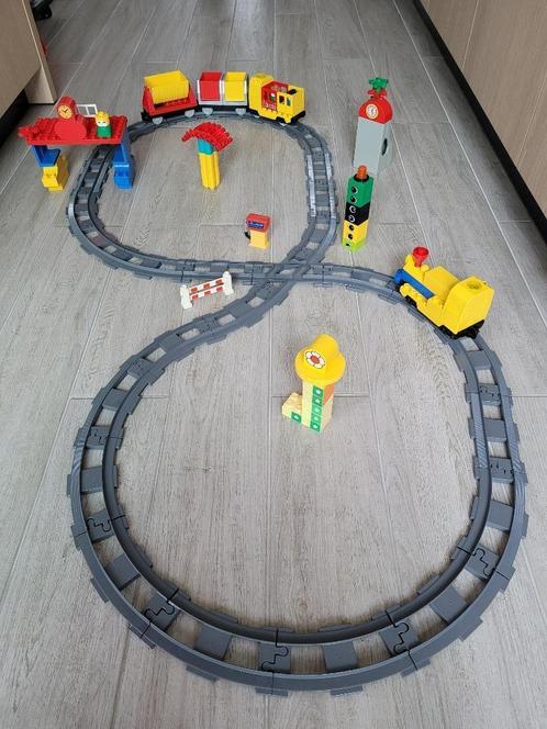 Lego Duplo treinset + uitbreidingen, Kinderen en Baby's, Speelgoed | Duplo en Lego, Gebruikt, Duplo, Losse stenen, Ophalen of Verzenden