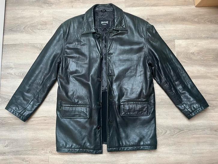 Leren jas, Kleding | Heren, Jassen | Winter, Gedragen, Maat 48/50 (M), Zwart, Ophalen of Verzenden