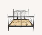 Ikea Noresund 140x200cm, Huis en Inrichting, Slaapkamer | Bedden, Ophalen, Gebruikt, Zwart, Tweepersoons