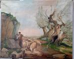 Oude pastorale schilderij 1930-1950, Antiek en Kunst, Ophalen of Verzenden