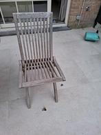 Zes tuinstoelen massief teakhout, Tuin en Terras, Ophalen, Gebruikt, Teakhout, Stapelbaar