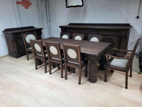 Zware antieke eetkamer uit kasteel, Antiek en Kunst, Antiek | Meubels | Kasten, Ophalen