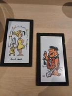 Vintage tegelkader "flinstones", Maison & Meubles, Accessoires pour la Maison | Décorations murale, Enlèvement