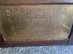Koperen plaat met spreuk, Antiek en Kunst, Ophalen, Koper