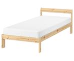 Cadre de lit + sommier 1 personne Ikea, Maison & Meubles, Chambre à coucher | Lits, Enlèvement, Utilisé, Bois
